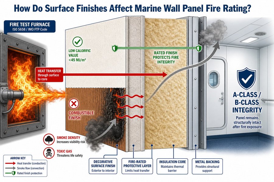 Surface Finish Impact on Marine Wall Panel Fire Rating