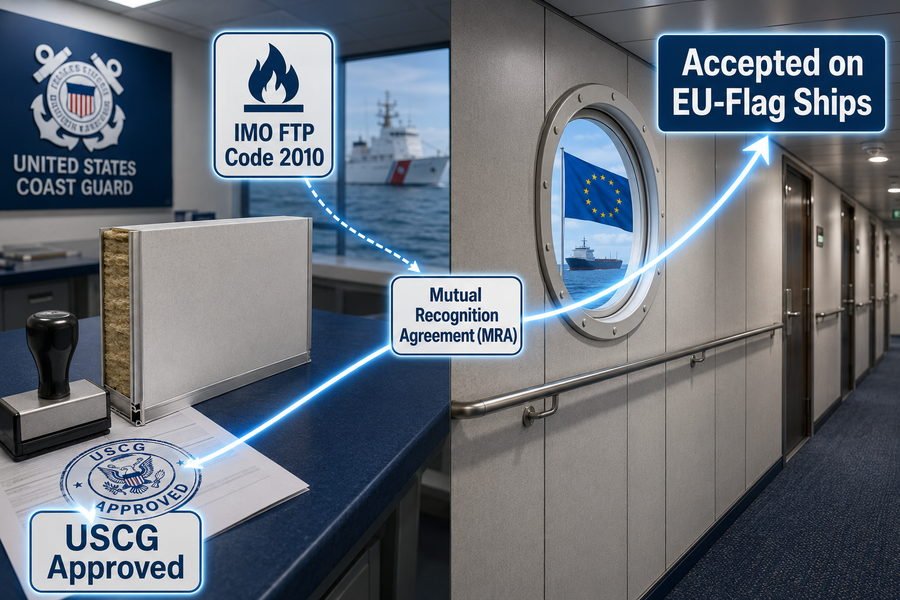 USCG Approved Panels Accepted on EU Flag Ships