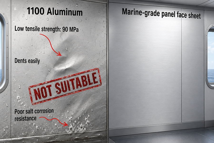 1100 Aluminum Face Sheet Failure Risk