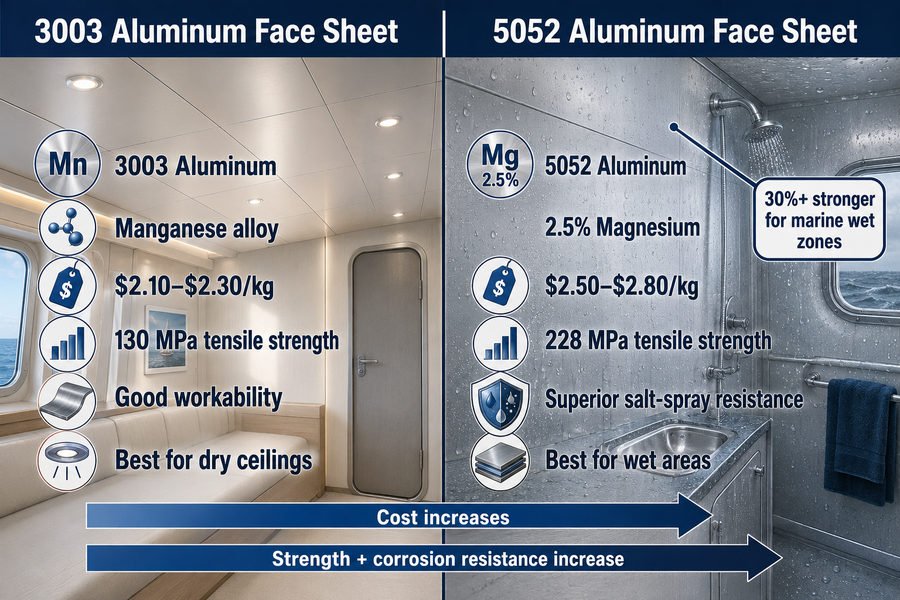 3003 and 5052 Aluminum Face Sheet Selection