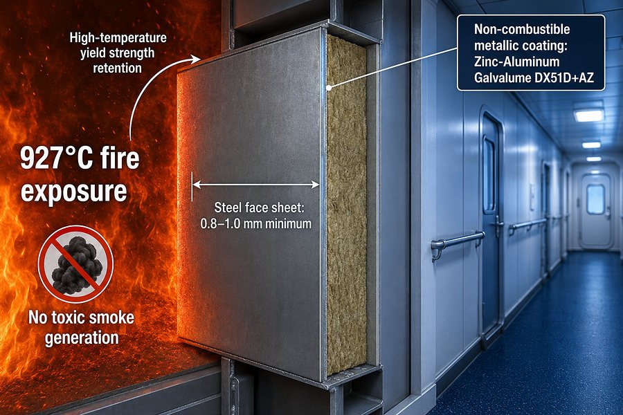 A Class Marine Accommodation Panel Steel Face Sheet Requirements