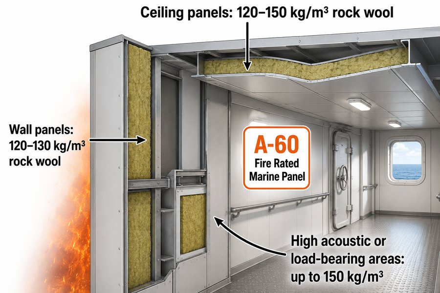 A60 Marine Panel Rock Wool Density Requirement