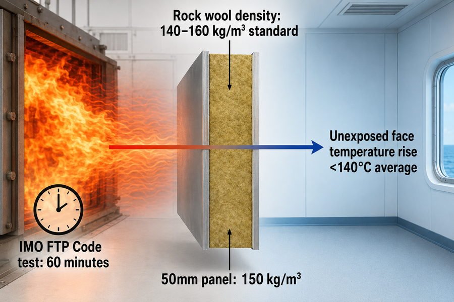 A60 Marine Panel Rock Wool Density