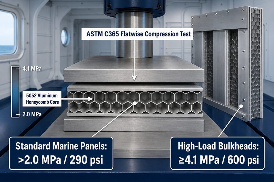 ASTM C365 Marine Panel Qualification Results