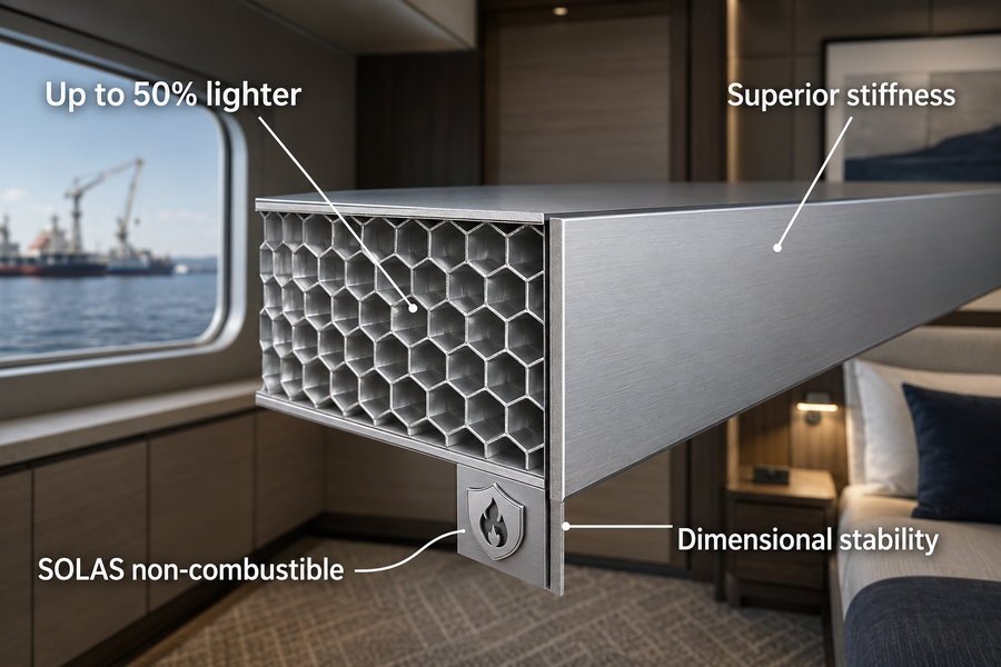 Aluminum Honeycomb Core Marine Panel
