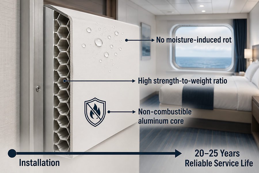 Aluminum Honeycomb Marine Panel Service Life