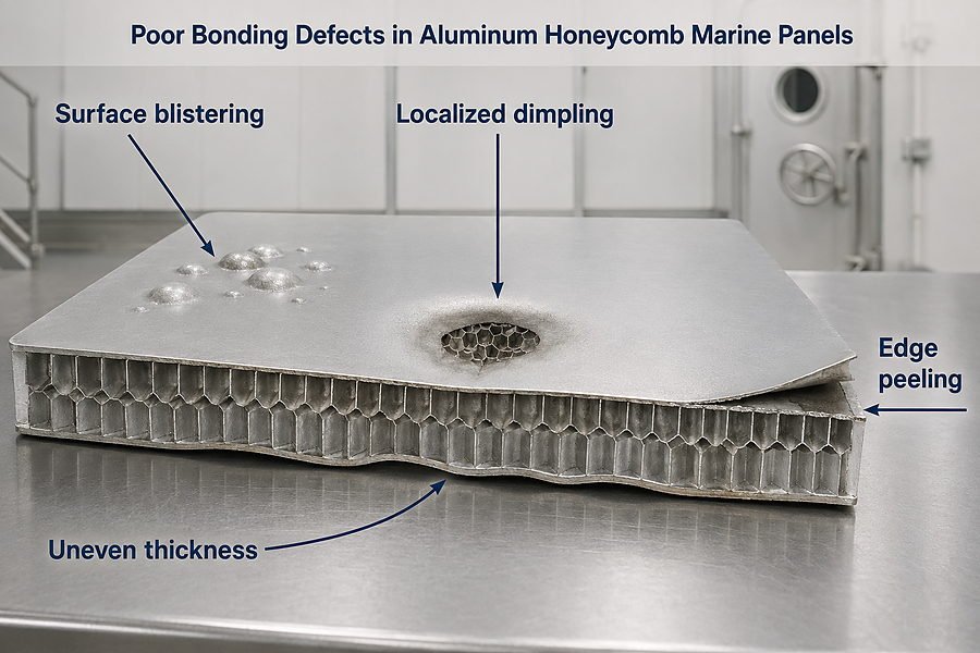 Aluminum Honeycomb Panel Visual Bonding Defects