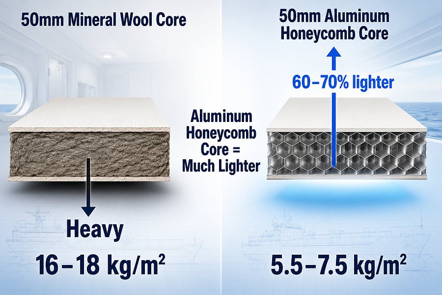 Aluminum Honeycomb vs Mineral Wool Core Weight