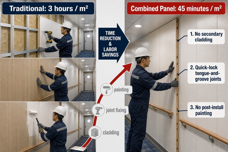 Combined Marine Panels Reduce Installation Man Hours