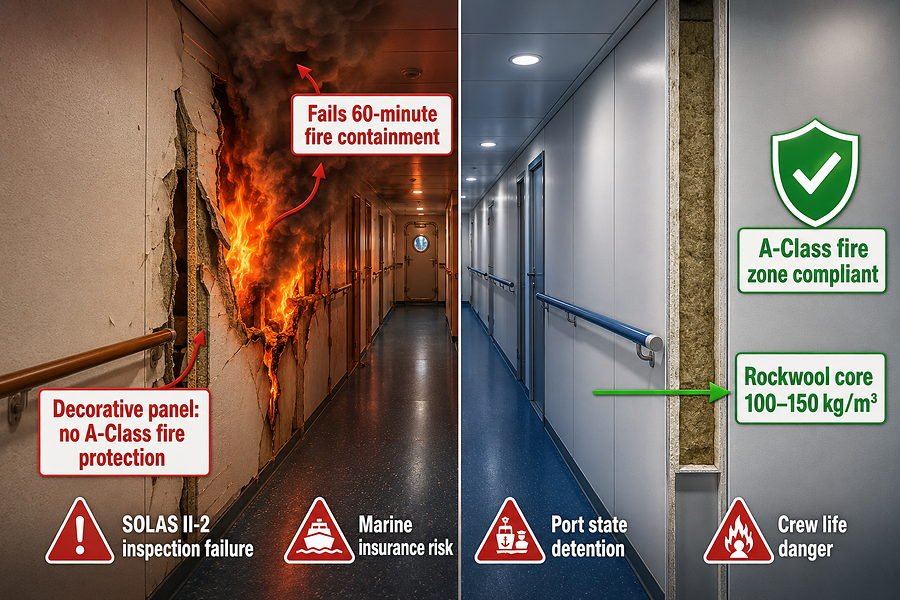 Decorative Marine Panels in A-Class Fire Zones