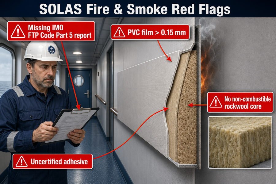 Decorative Panel SOLAS Red Flags
