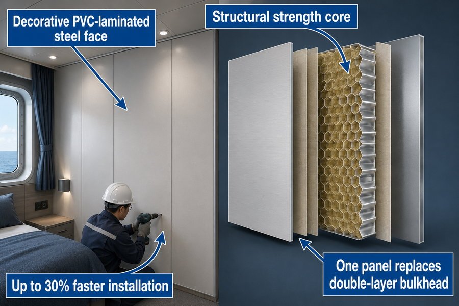 Decorative Structural Marine Accommodation Panel