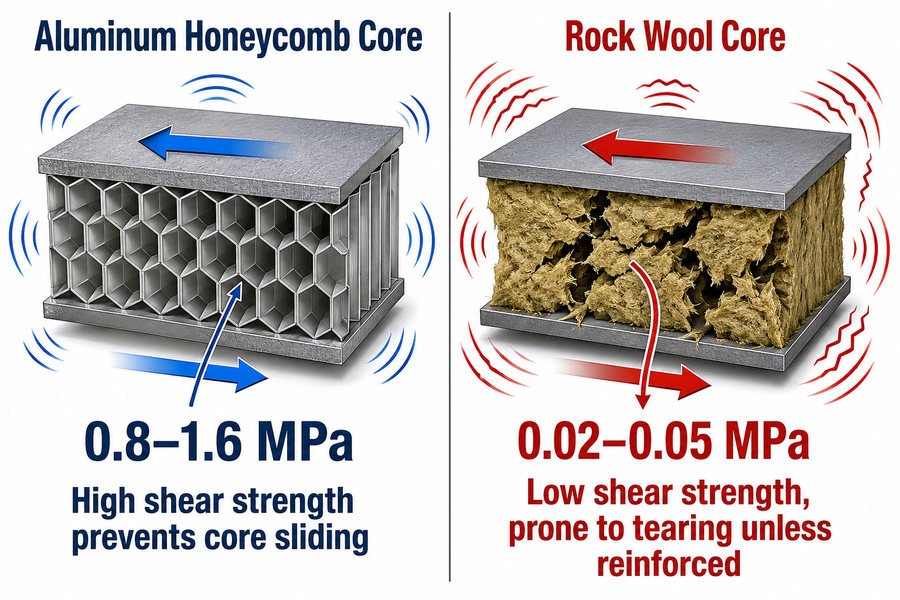 Dynamic Load Core Shear Comparison