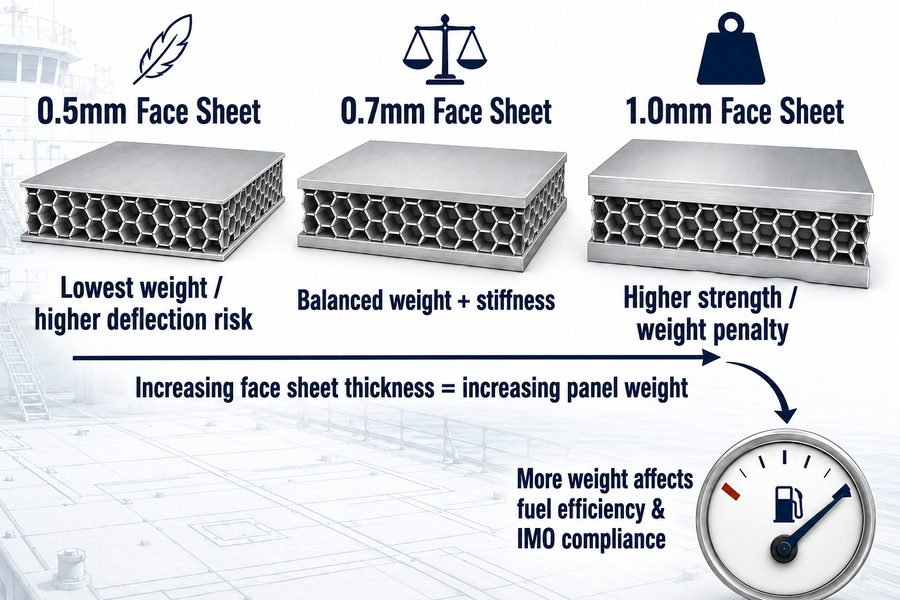 Face Sheet Choice and Panel Weight