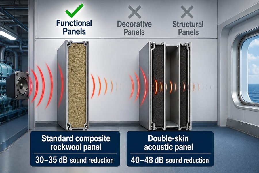 Functional Marine Accommodation Panel Acoustic Insulation