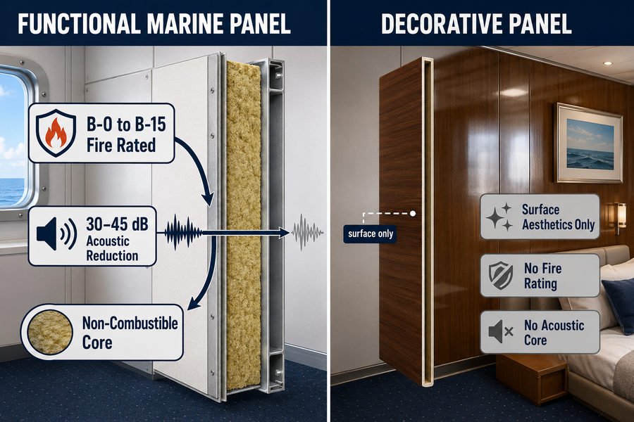 Functional vs Decorative Marine Accommodation Panel