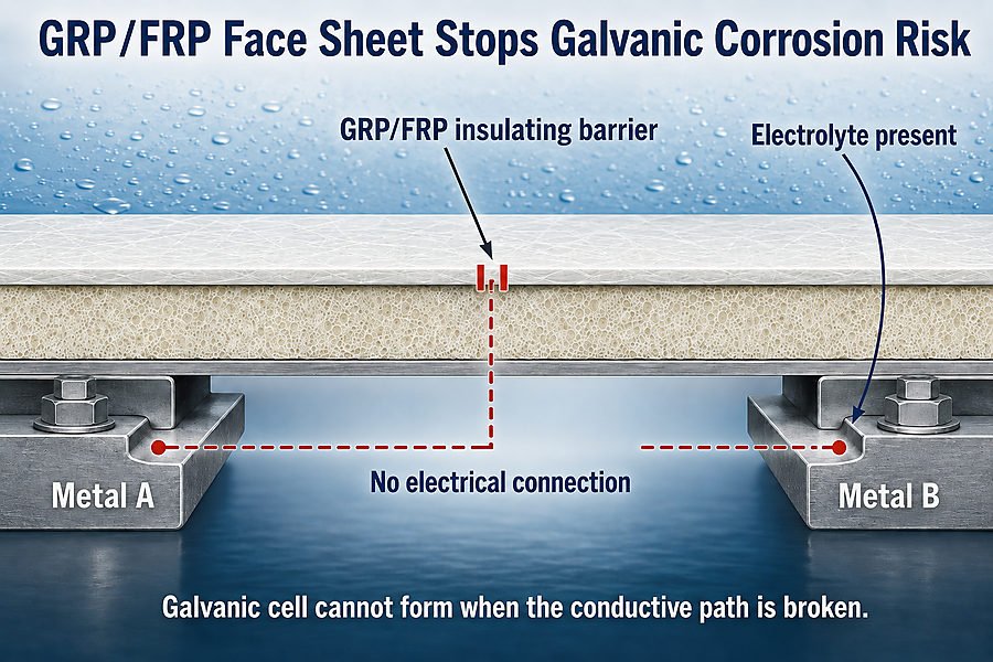 GRP FRP Galvanic Cell Break