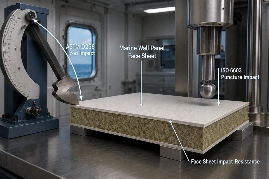 GRP FRP Marine Panel Impact Test