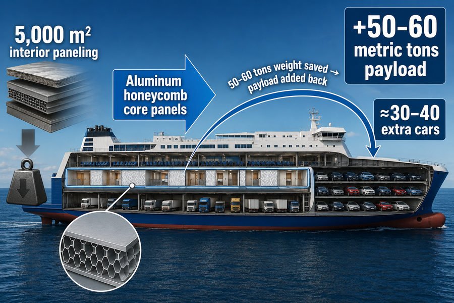 Honeycomb Marine Panels Payload Gain
