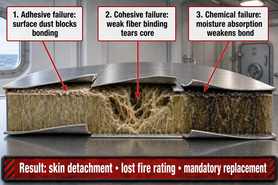 Low Quality Rock Wool Delamination Risks