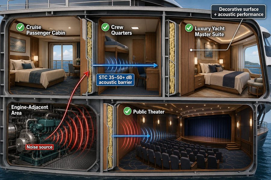 Marine Accommodation Acoustic Panel Applications