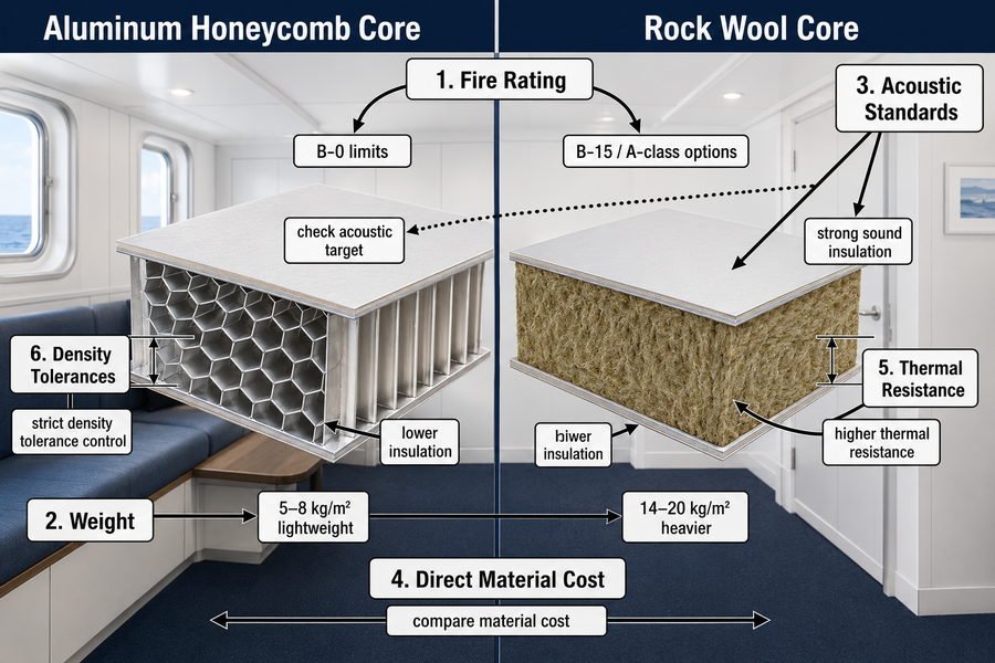 Marine Accommodation Panel Core Comparison