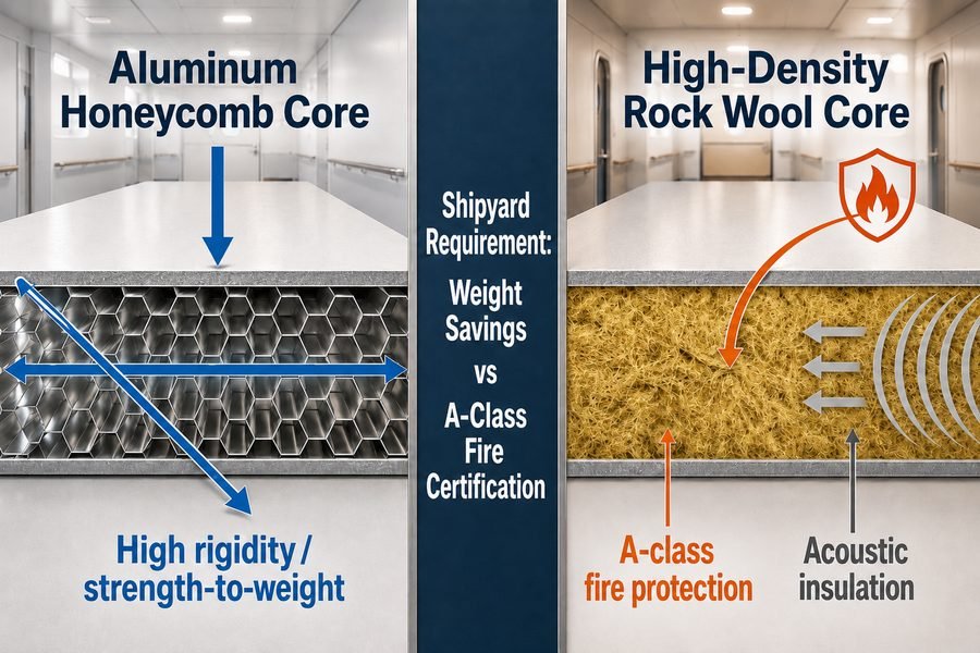 Marine Accommodation Panel Core Comparison