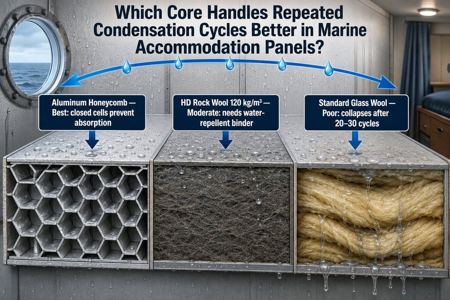 Marine Accommodation Panel Core Condensation Cycle Performance