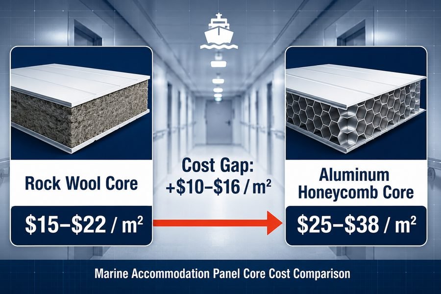 Marine Accommodation Panel Core Cost Gap