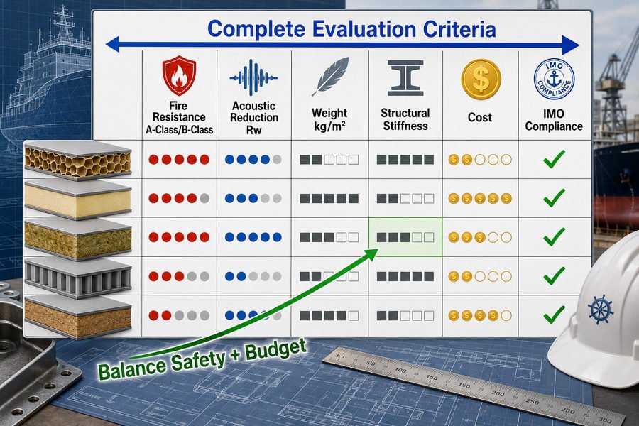 Marine Accommodation Panel Core Matrix