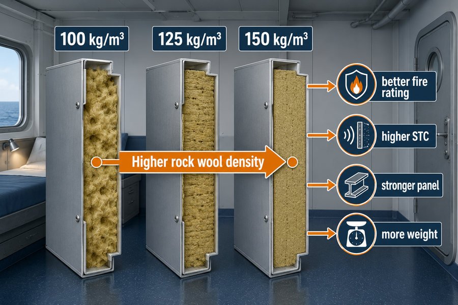Marine Accommodation Panel Density Impact
