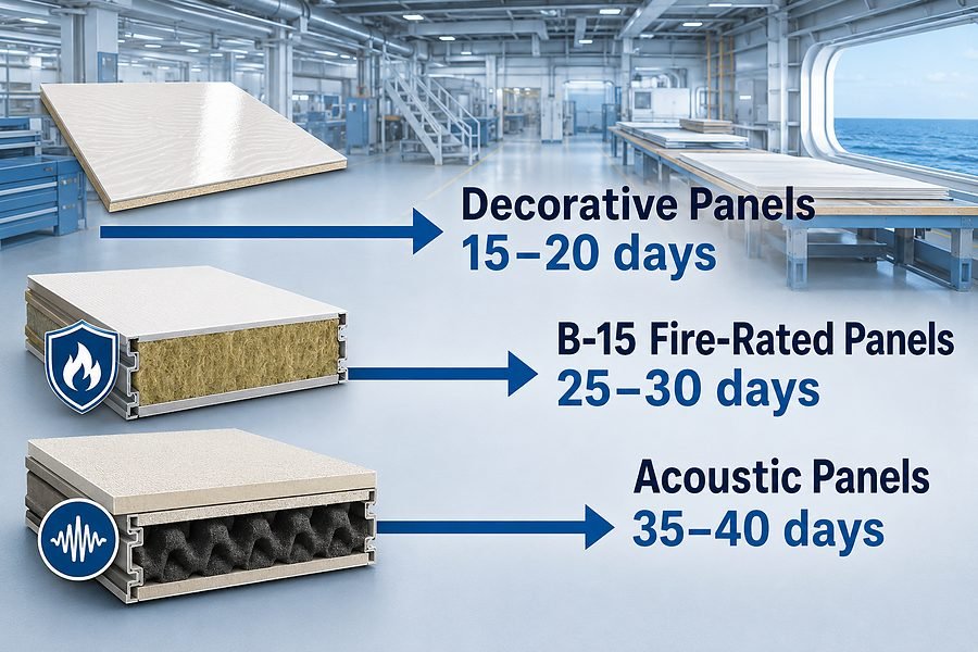 Marine Accommodation Panel Lead Time Differences