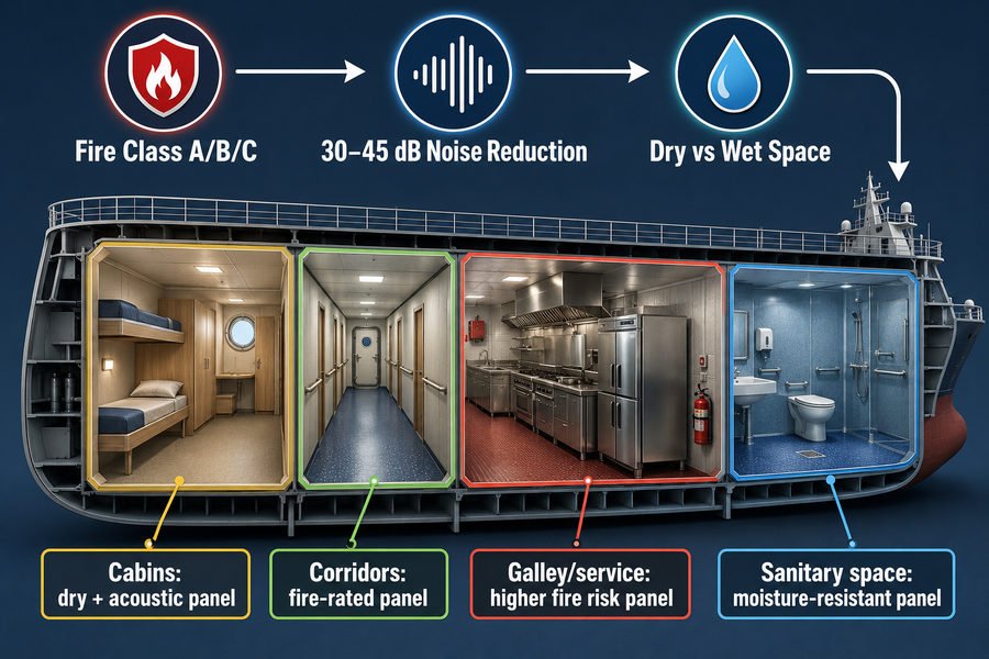 Marine Accommodation Panel Zone Matching