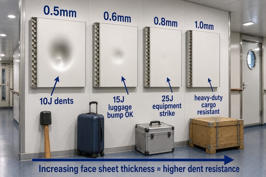 Marine Cabin Wall Face Sheet Dent Resistance