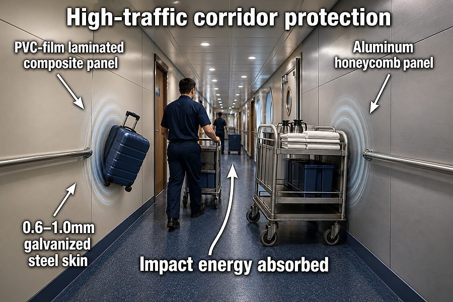 Marine Corridor Impact Resistant Panels