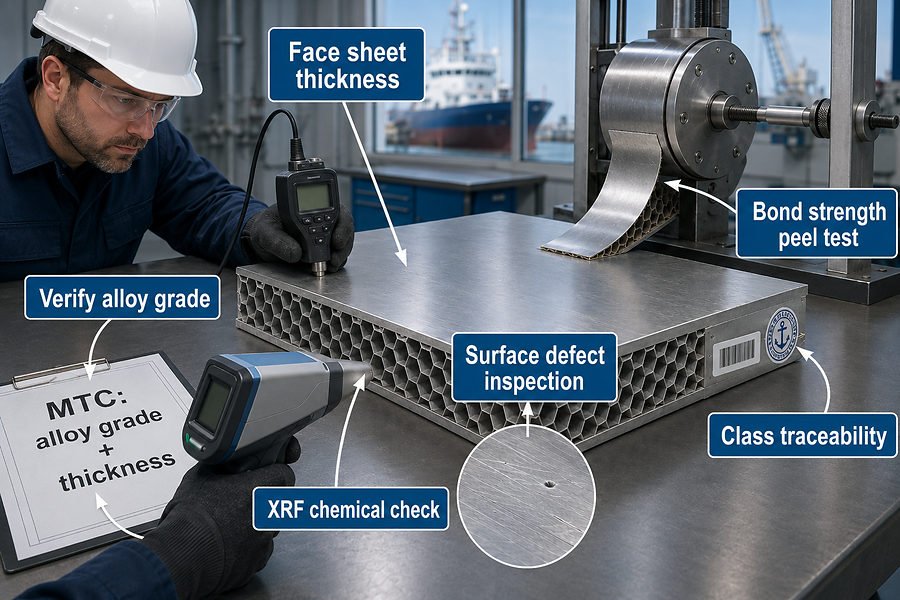 Marine Honeycomb Panel Face Sheet Spec Verification