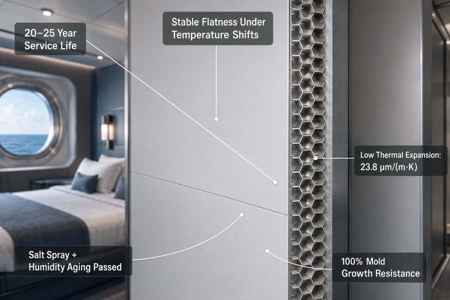 Marine Honeycomb Panel Long Term Performance