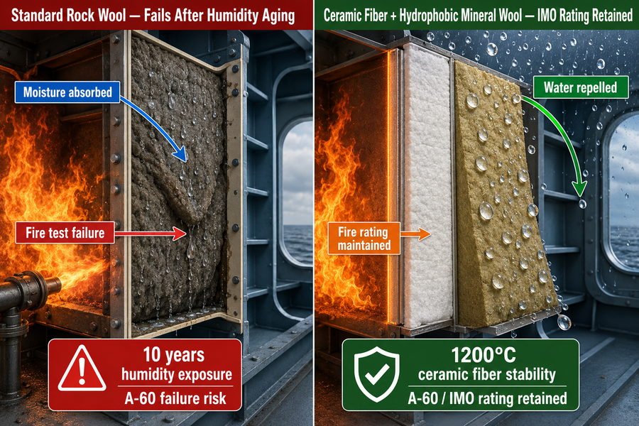 Marine Insulation Core Humidity Aging Comparison