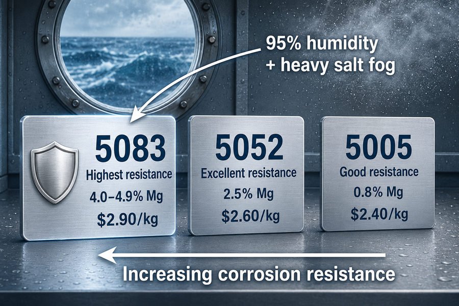 Marine Panel Aluminum Grades Salt Fog Resistance