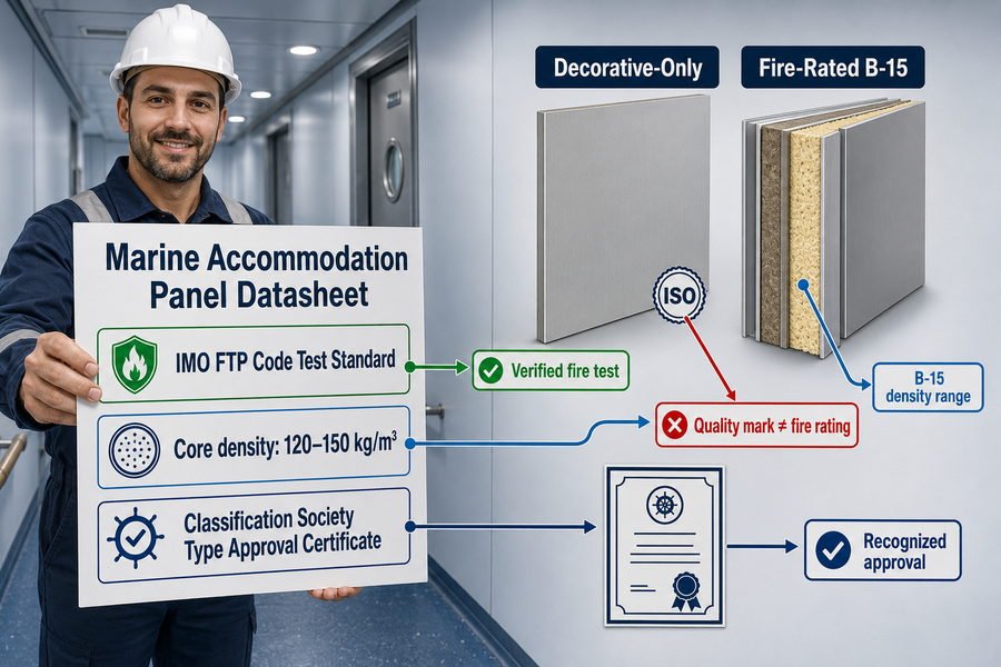 Marine Panel Datasheet Fire Rating Check