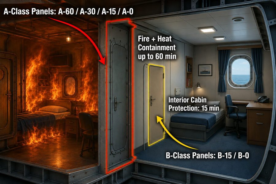 Marine Panel Fire Containment