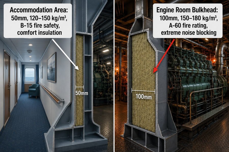 Marine Rock Wool Bulkhead Specification Comparison