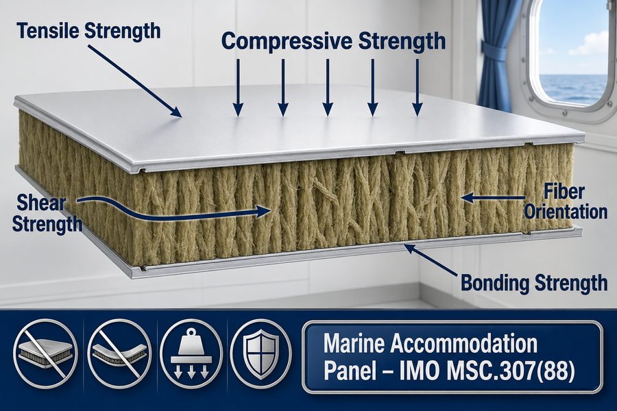 Marine Rock Wool Core Mechanical Properties
