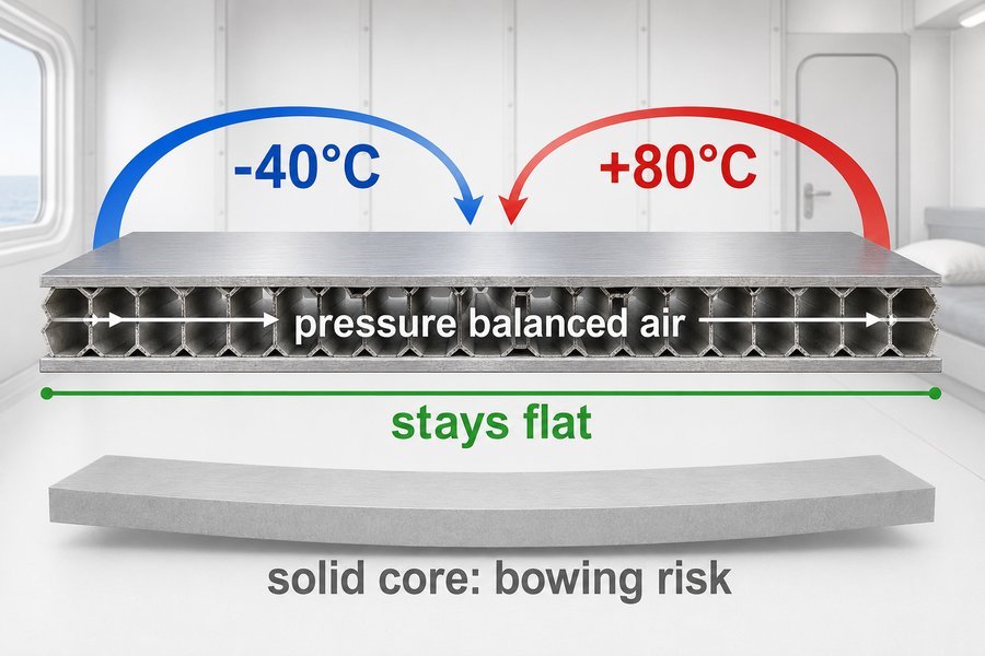 Pressure Balanced Honeycomb Panel Thermal Cycling