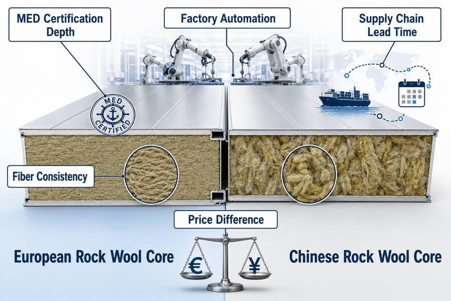 Rock Wool Core Comparison Metrics