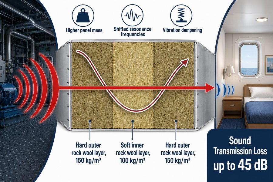 Rock Wool Density Profile Sound Transmission Loss