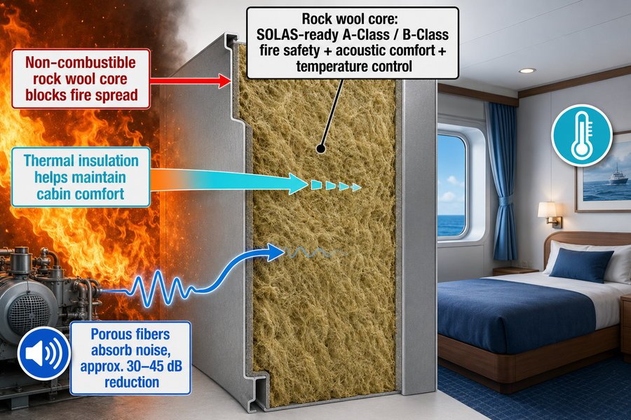 Rock Wool Marine Panel Safety Comfort Balance