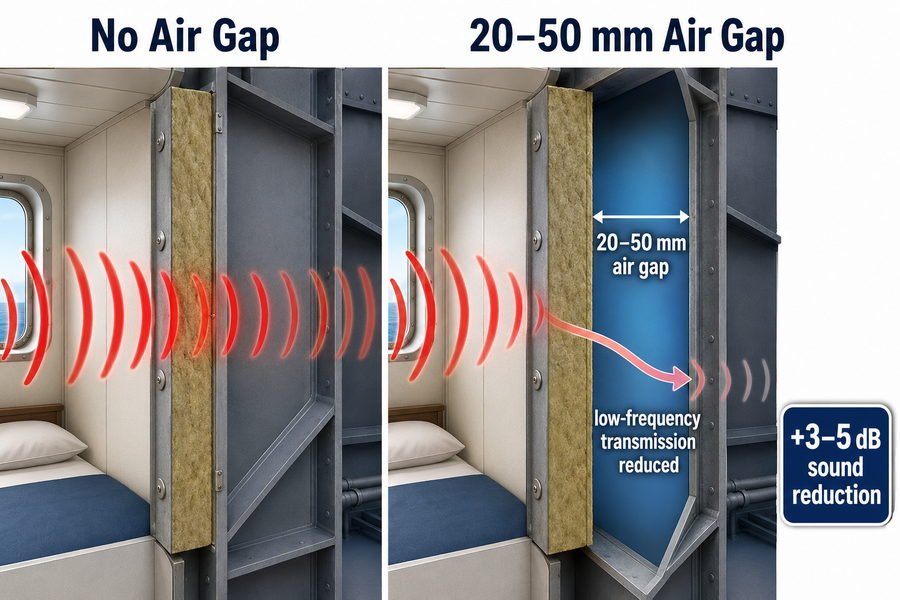 Rock Wool Panel Air Gap Acoustic Performance