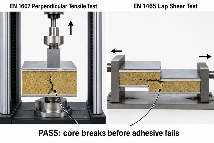 Rock Wool Steel Bond Strength Test