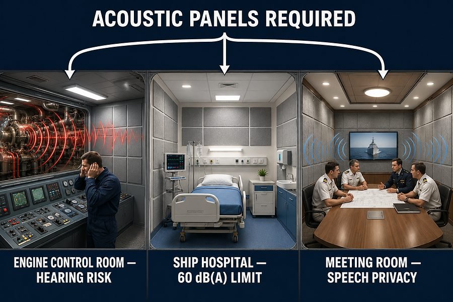 Ship Space Habitability With Acoustic Panels